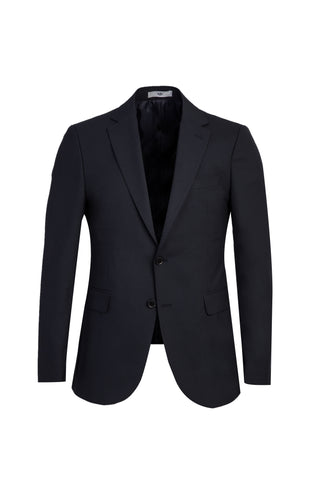  Koyu Lacivert 7 Drop Slim Fit Dar Kesim Yünlü Takım Elbise