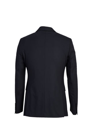  Koyu Lacivert 7 Drop Slim Fit Dar Kesim Yünlü Takım Elbise