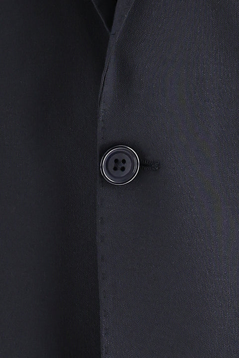 Koyu Lacivert 7 Drop Slim Fit Dar Kesim Yünlü Takım Elbise