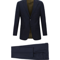 Dark Navy 4-Drop Relaxed Fit Wool Suit