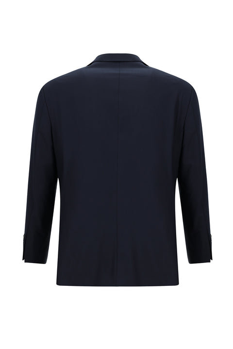 Dark Navy 4-Drop Relaxed Fit Wool Suit