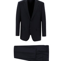Koyu Lacivert 4 Drop Relaxed Fit Rahat Kesim Yünlü Takım Elbise