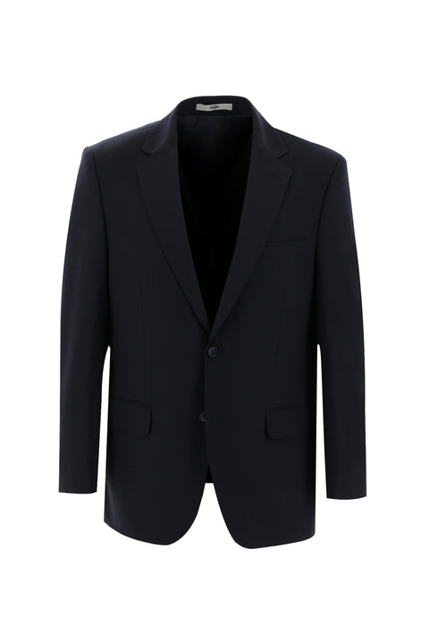 Koyu Lacivert 4 Drop Relaxed Fit Rahat Kesim Yünlü Takım Elbise