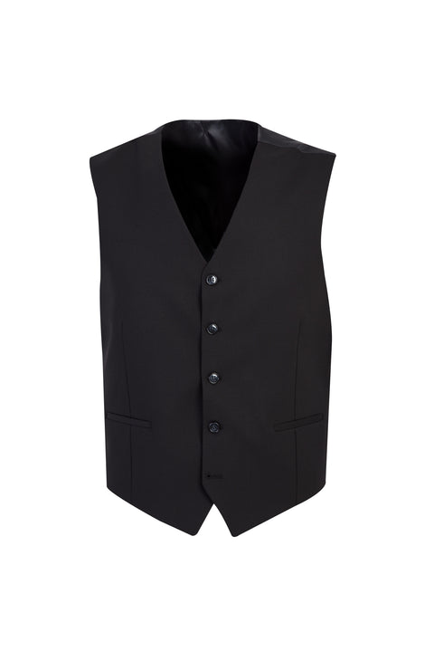 Black 6-Drop Regular Fit Suit with Vest
