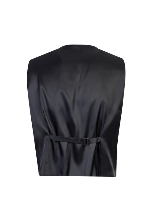 Black 6-Drop Regular Fit Suit with Vest