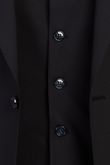 Siyah 7 Drop Slim Fit Dar Kesim Yelekli Takım Elbise