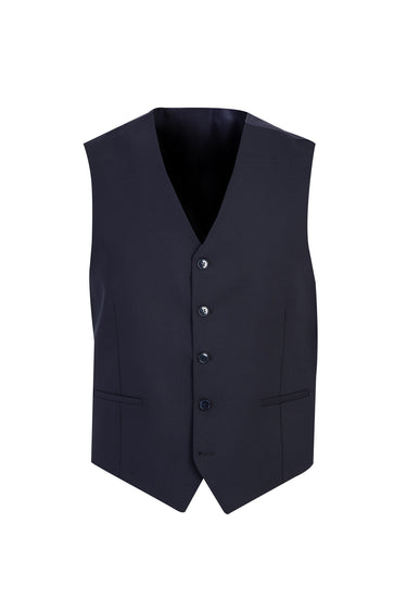 Koyu Lacivert 6 Drop Regular Fit Standart Kesim Yelekli Takım Elbise