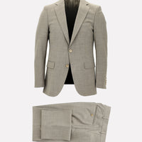 Açık Kahve  Regular Fit Yünlü Klasik Takım Elbise