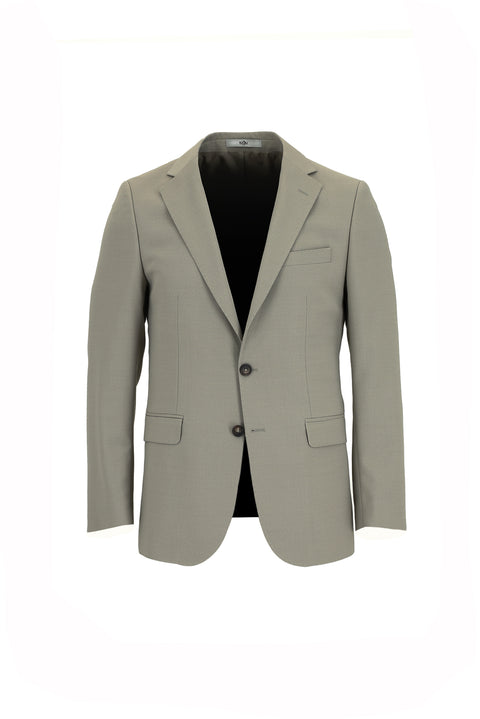 Orta Bej 6 Drop Regular Fit Standart Kesim Yünlü Takım Elbise