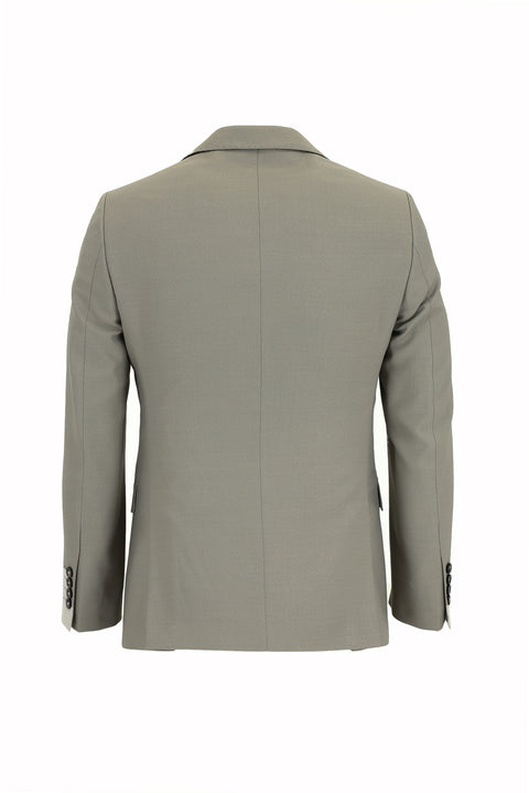 Orta Bej 6 Drop Regular Fit Standart Kesim Yünlü Takım Elbise