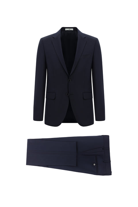 Koyu Lacivert 7 Drop Slim Fit Dar Kesim Takım Elbise