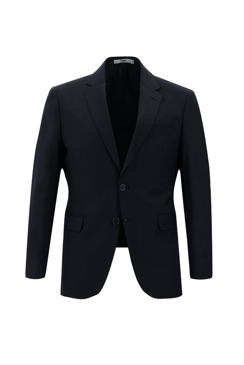 Koyu Lacivert 7 Drop Slim Fit Dar Kesim Yünlü Takım Elbise