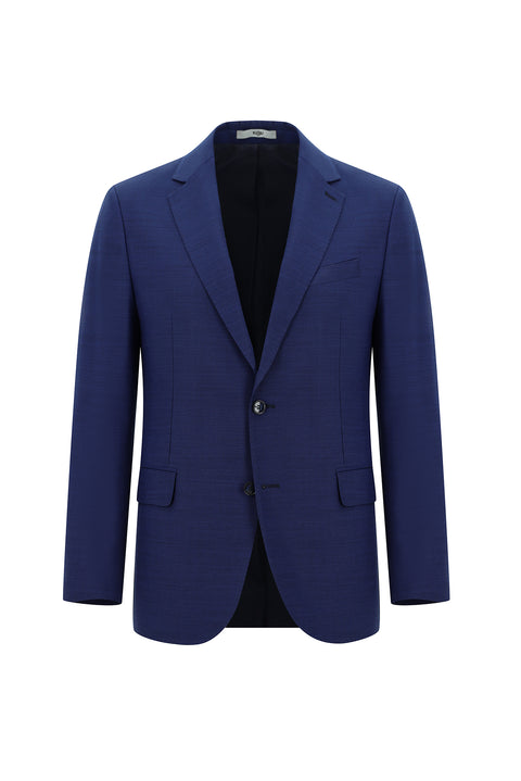 Orta Lacivert 6 Drop Regular Fit Standart Kesim Yünlü Takım Elbise