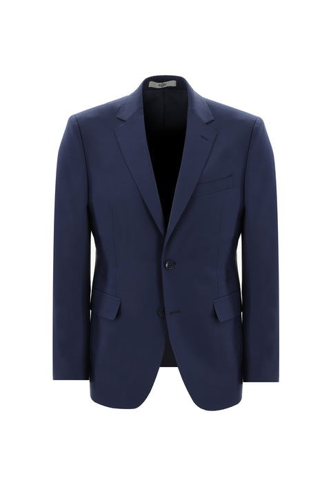 Orta Lacivert 7 Drop Slim Fit Dar Kesim Yünlü Takım Elbise