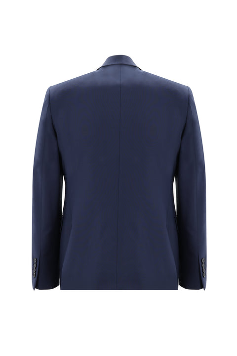 Orta Lacivert 7 Drop Slim Fit Dar Kesim Yünlü Takım Elbise