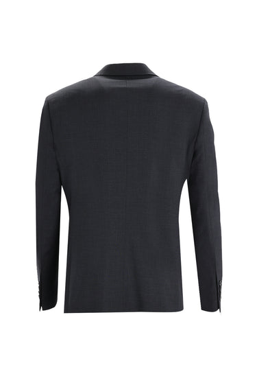  Koyu Füme Slim Fit Dar Kesim Yünlü Klasik Takım Elbise