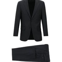 Koyu Füme 4 Drop Relaxed Fit Rahat Kesim Yünlü Takım Elbise