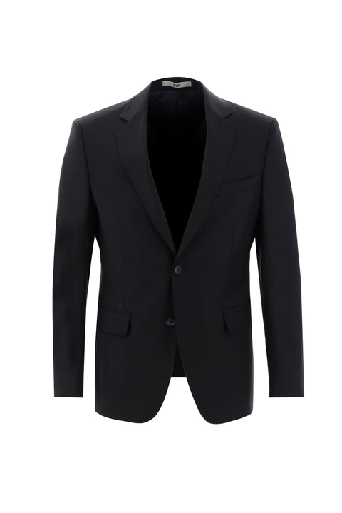 Koyu Lacivert 7 Drop Slim Fit Dar Kesim Yünlü Takım Elbise
