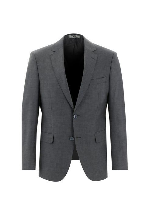 Medium Gray 7 Drop Slim Fit Narrow Cut Wool Suit