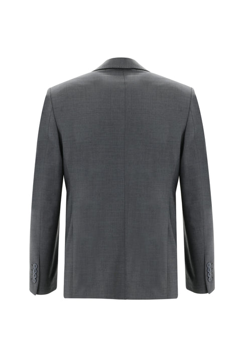 Medium Gray 7 Drop Slim Fit Narrow Cut Wool Suit