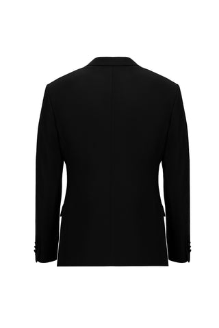  Siyah 7 Drop Slim Fit Dar Kesim Mono Yaka Yelekli Smokin & Damatlık