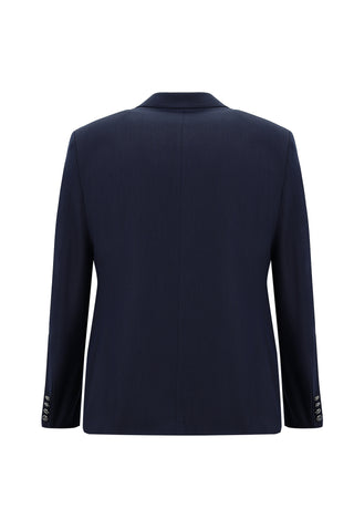  Koyu Lacivert 7 Drop Slim Fit Dar Kesim Mono Yaka Yelekli Smokin & Damatlık