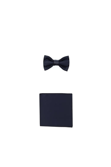 Koyu Lacivert Slim Fit Dar Kesim Mono Yaka Yelekli Smokin & Damatlık