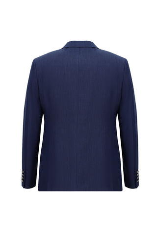  Koyu Lacivert 6 Drop Regular Fit Standart Kesim Sivri Yaka Yelekli Smokin & Damatlık