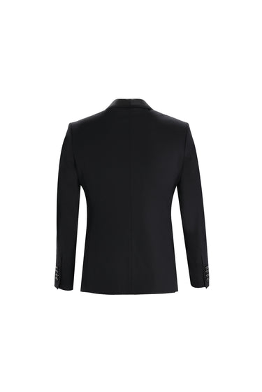  Siyah Slim Fit Dar Kesim Şal Yaka Smokin & Damatlık