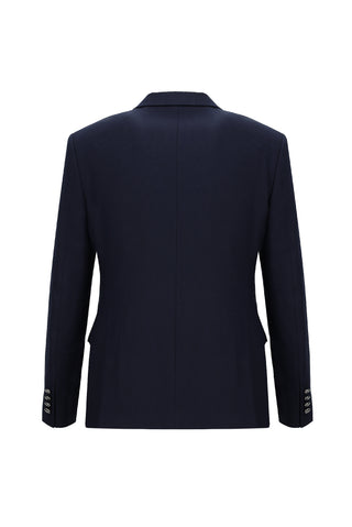  Orta Lacivert 7 Drop Slim Fit Dar Kesim Mono Yaka Yelekli Smokin & Damatlık