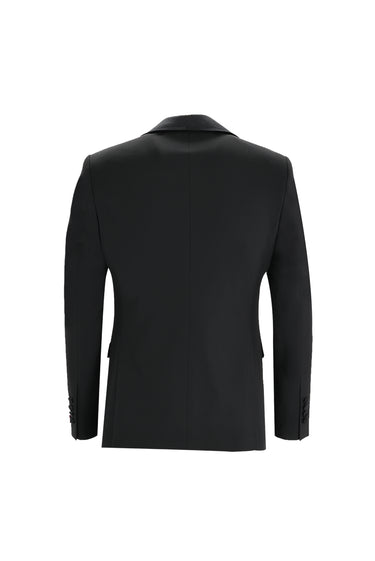 Siyah Slim Fit Dar Kesim Şal Yaka Yelekli Smokin & Damatlık