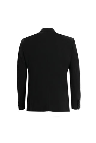  Siyah 7 Drop Slim Fit Dar Kesim Sivri Yaka Smokin & Damatlık