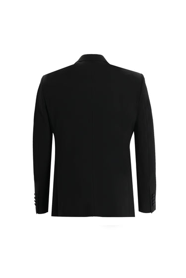  Siyah Slim Fit Dar Kesim Sivri Yaka Smokin & Damatlık