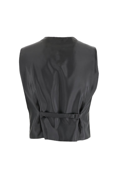 Siyah Slim Fit Dar Kesim Sivri Yaka Yelekli Smokin / Damatlık