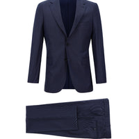 Açık Lacivert 6 Drop Regular Fit Standart Kesim Desenli Takım Elbise