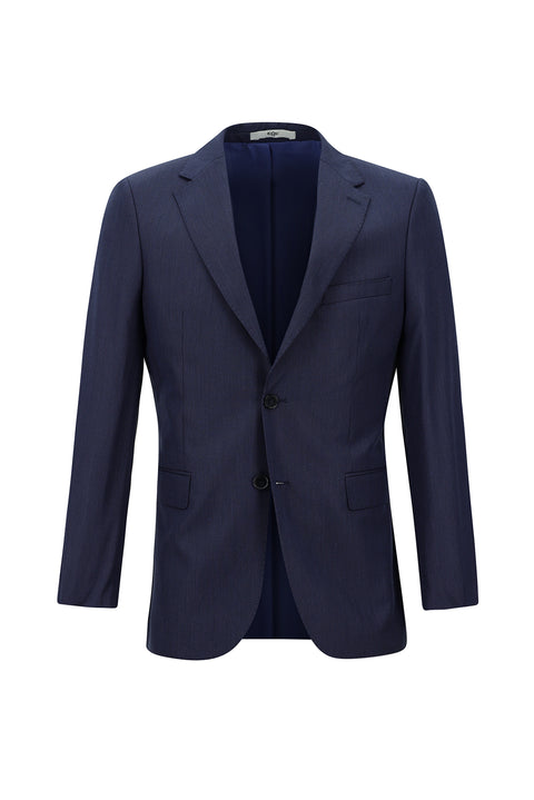 Açık Lacivert 6 Drop Regular Fit Standart Kesim Desenli Takım Elbise