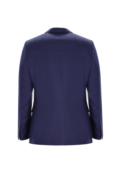 Koyu Lacivert 6 Drop Regular Fit Standart Kesim Kuşgözü Takım Elbise