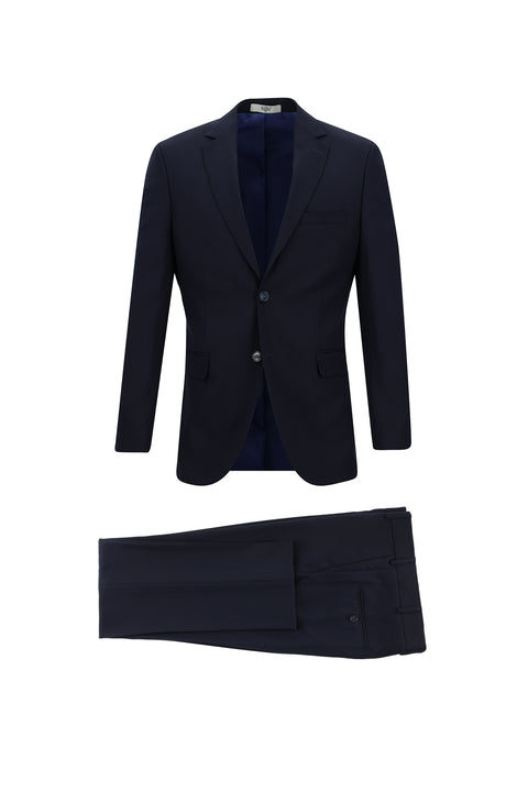 Koyu Lacivert 7 Drop Slim Fit Dar Kesim Takım Elbise