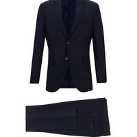 Koyu Lacivert 6 Drop Regular Fit Standart Kesim Desenli Takım Elbise
