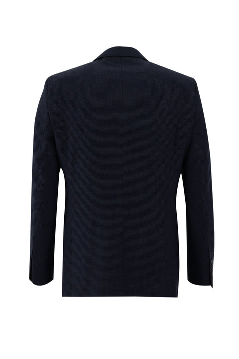 Koyu Lacivert 6 Drop Regular Fit Standart Kesim Kuşgözü Takım Elbise