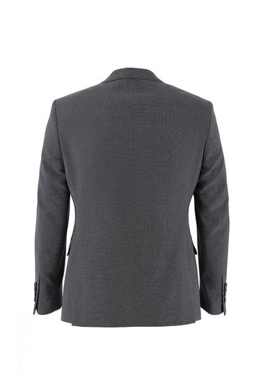 Koyu Lacivert Slim Fit Dar Kesim Desenli Klasik Takım Elbise