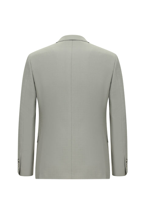 Açık Bej 7 Drop Slim Fit Dar Kesim Desenli Takım Elbise