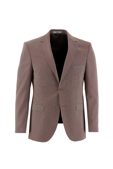  Kiremit Slim Fit Dar Kesim Desenli Klasik Takım Elbise