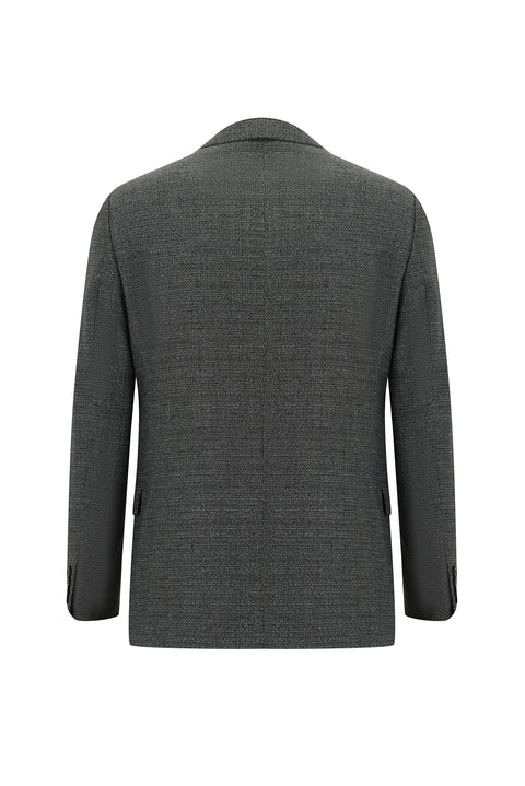 Açık Füme 6 Drop Regular Fit Standart Kesim Kuşgözü Takım Elbise