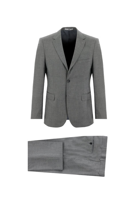 Açık Gri 6 Drop Regular Fit Standart Kesim Kuşgözü Takım Elbise