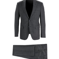 Siyah 6 Drop Regular Fit Standart Kesim Kuşgözü Takım Elbise