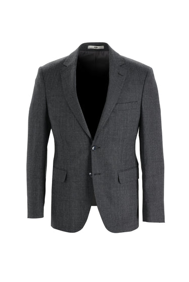  Siyah Slim Fit Dar Kesim Yünlü Kuşgözü Takım Elbise