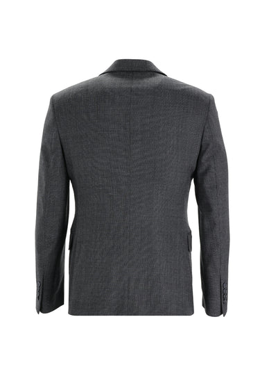  Siyah Slim Fit Dar Kesim Yünlü Kuşgözü Takım Elbise