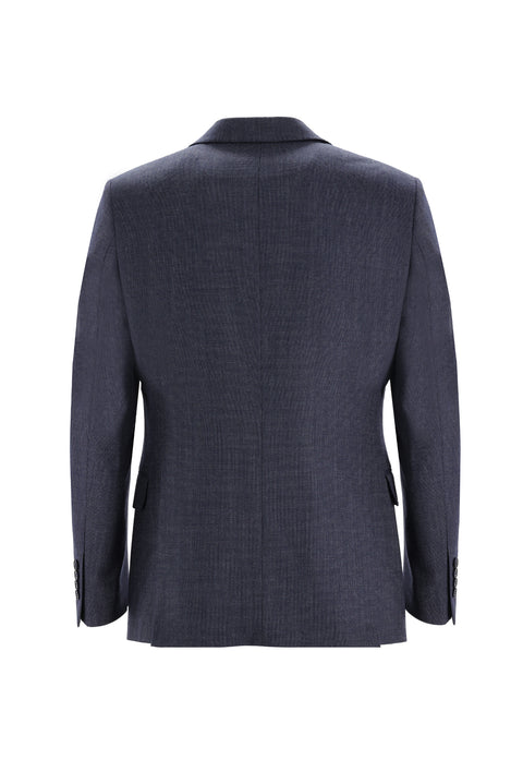 Koyu Lacivert 7 Drop Slim Fit Dar Kesim Kuşgözü Takım Elbise