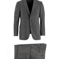 Siyah 6 Drop Regular Fit Standart Kesim Yünlü Kuşgözü Takım Elbise